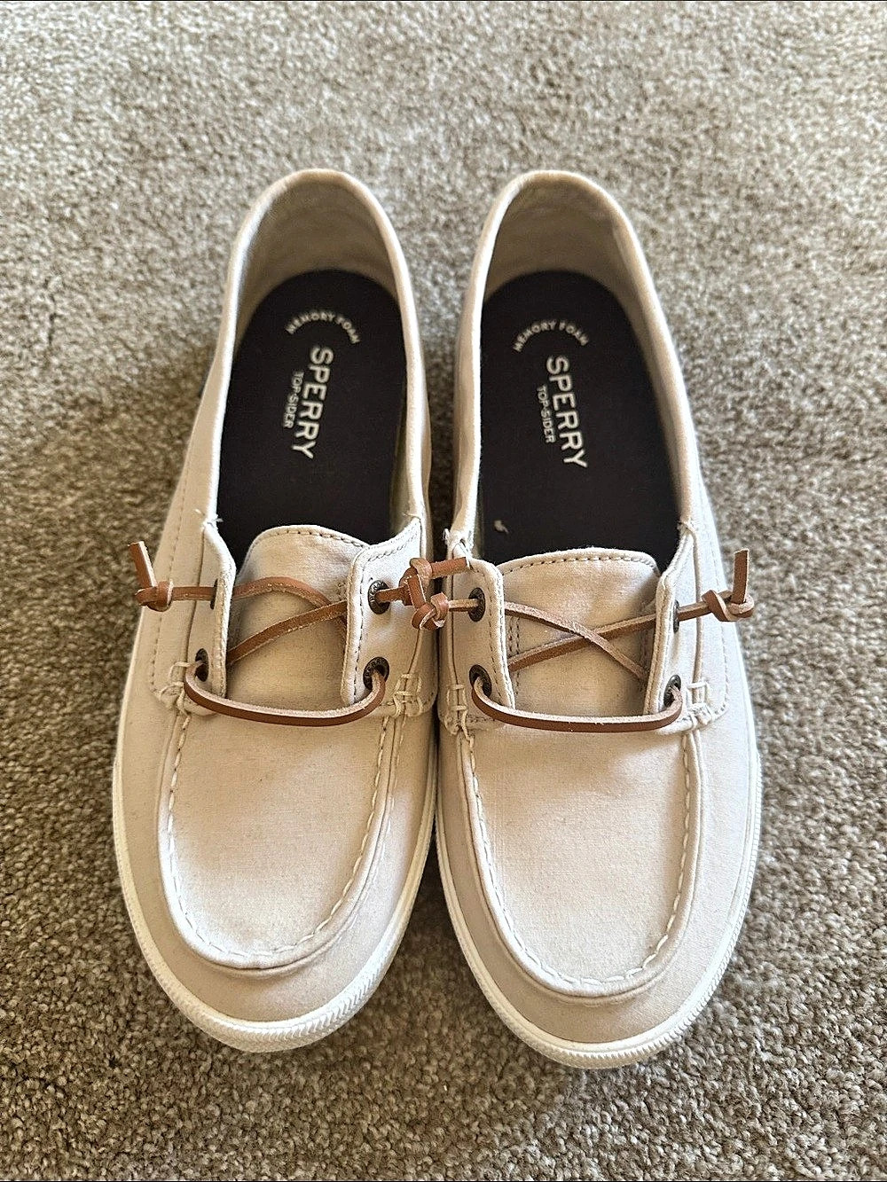 Sperry Crest Vibe Canvas Slip On Sneaker Beige